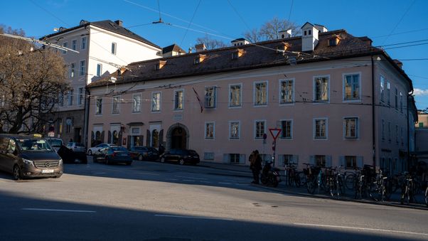 Peach-colored building