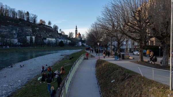 Salzburg's riverside