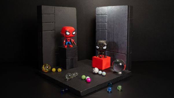 Spiderman and Dark Spiderman