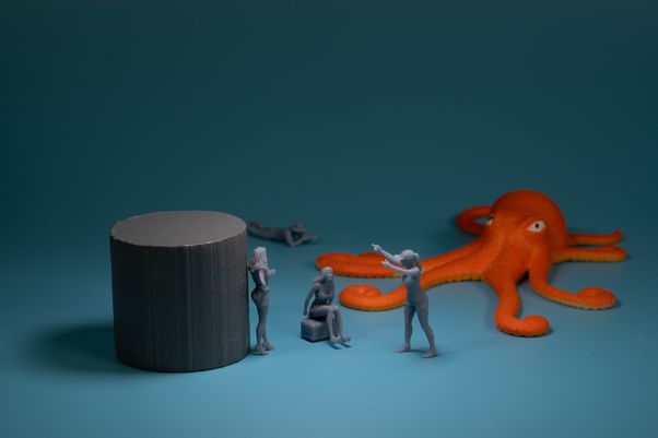Orange octopus
