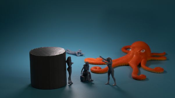 Orange octopus