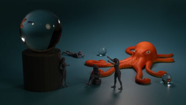 Orange octopus