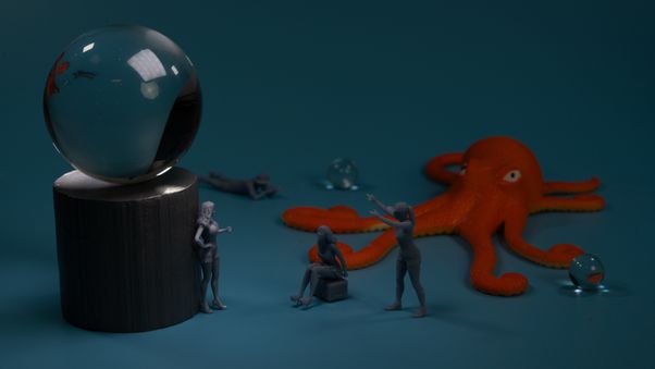 Orange octopus