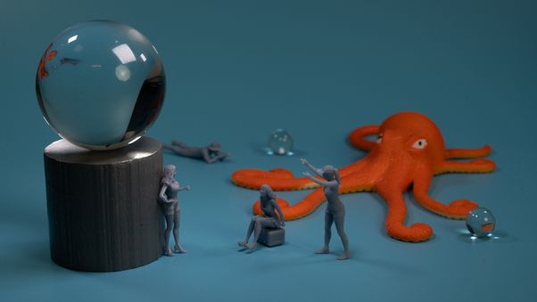 Orange octopus