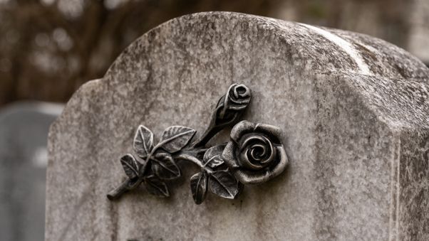 Rose on a Weathered Stone